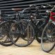 Cycles parked in a public space